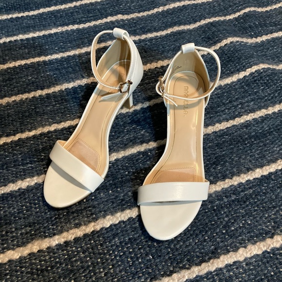MARBELLA white ankle strap high heels - Picture 2 of 6